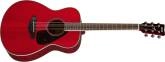 Yamaha - FS820 Small Body Acoustic Guitar w\/ Solid Spruce Top - Ruby Red
