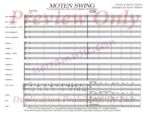 Moten Swing - Moten/Wilkins - Jazz Ensemble - Gr. Medium