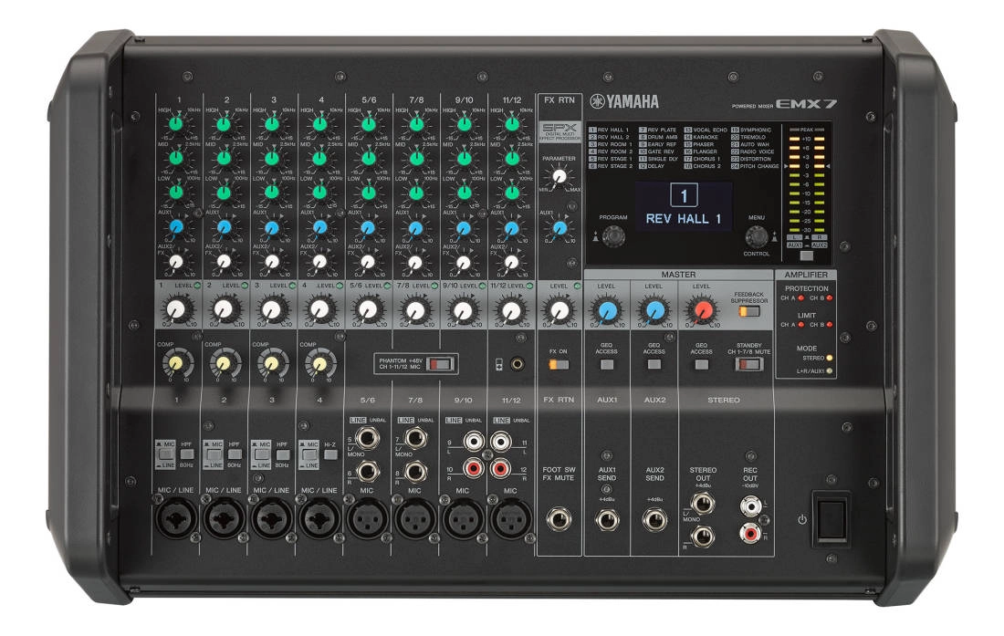 12 Channel Powered Compact Mixer - 2 x 500W