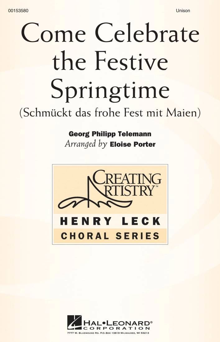 Come Celebrate the Festive Springtime - Telemann/Porter - Unison