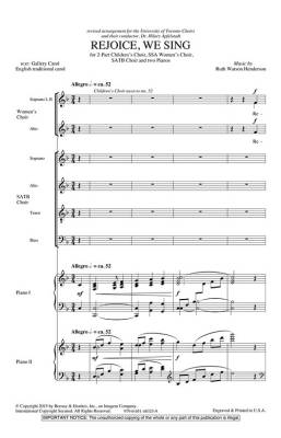Rejoice, We Sing - Henderson - Unison/2pt/SSA/SATB/2 Pianos