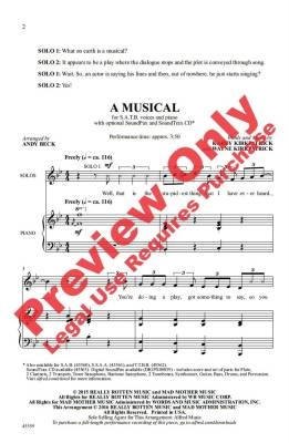 A Musical: From the Musical \'\'Something Rotten!\'\' - Kirkpatrick/Kirkpatrick/Beck - SATB