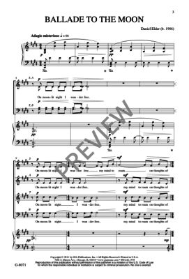 Ballade to the Moon - Elder - SATB