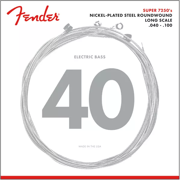 7250 Nickel Plated Steel Bass Strings 40-100