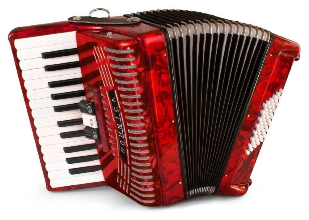 Hohnica 1304 Piano Accordion - 26 Keys/48 Bass - Red