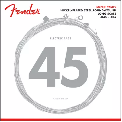 Fender - 7250 Nickel Plated Steel Bass Strings, 45-105 Long Scale