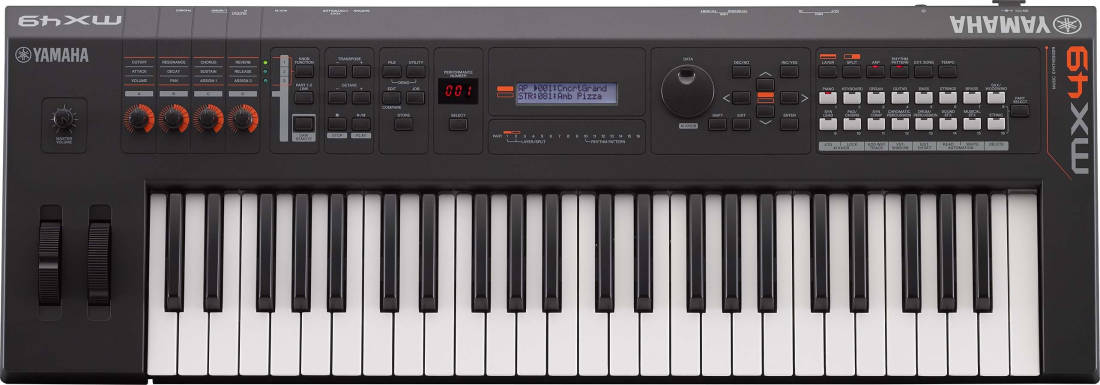 MX BK/BU Series 49-Key Synthesizer (128 Polyphony) - Black