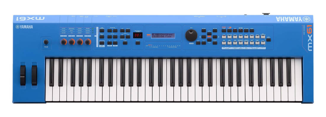MX BK/BU Series 61-Key Synthesizer (128 Polyphony) - Blue