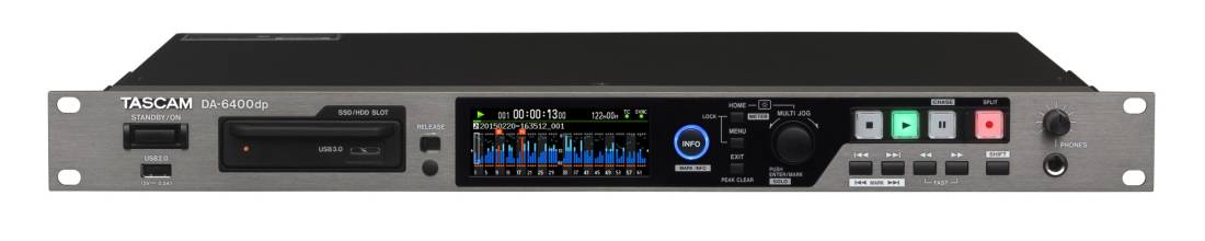 DA-6400 64-Channel Digital Multitrack Audio Recorder w/Dual Power Inlets