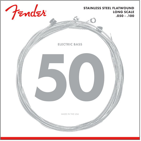 9050 Stainless Steel Flat Wound Bass Strings 50-100