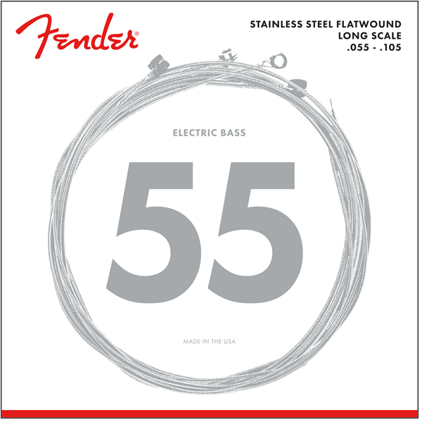 9050 Stainless Steel Flat Wound Bass Strings 55-105