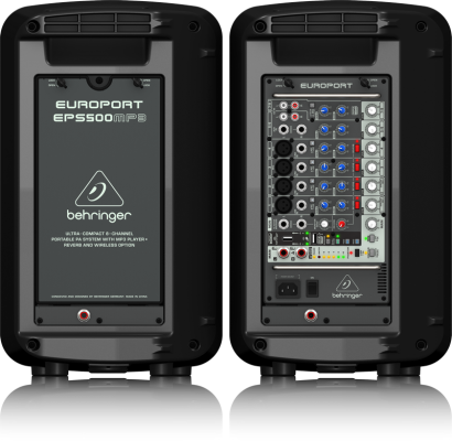Europort EPS500MP3 500-Watt 8-Channel Portable PA System with MP3 Player