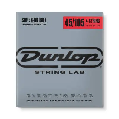 Dunlop - Super Bright Bass Strings, Medium, .045-.105, 4 Strings/Set