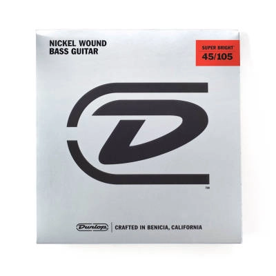 Dunlop - Super Bright Bass Strings, Medium, .045-.105, 4 Strings/Set