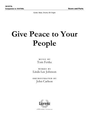 Give Peace to Your People - Johnson/Fettke - Rhythm Section Score/Parts