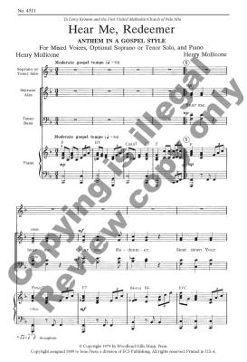 Hear Me, Redeemer - Mollicone - SATB