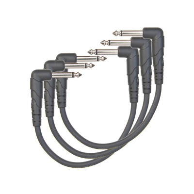 Right Angle 1/4\'\' Patch Cable 3-pak
