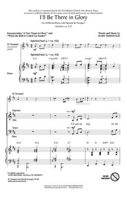 I\'ll Be There in Glory - Mcdonald - SATB