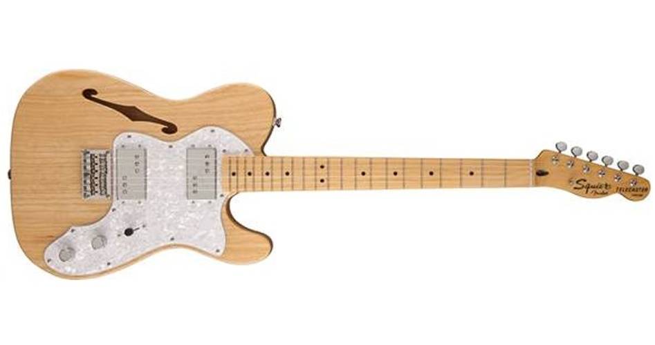 Vintage Modified \'72 Telecaster Thinline Guitar, Maple Neck, Natural