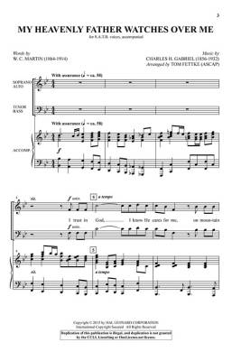 My Heavenly Father Watches Over Me - Martin/Gabriel/Fettke - SATB