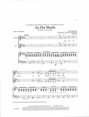 An Die Musik - Schober/Schubert/Courtenay - SSAA