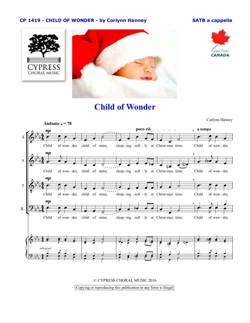 Child of Wonder - Hanney - SATB