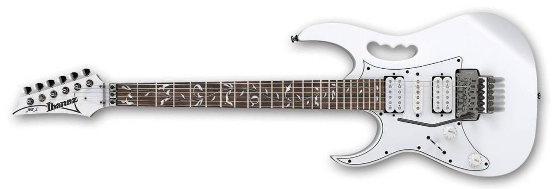 JEM Junior Steve Vai Signature Electric Guitar with Vine Inlay - Left Hand - White