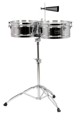 Fiesta 13&14\'\' Timbales Set with Stand - Chrome