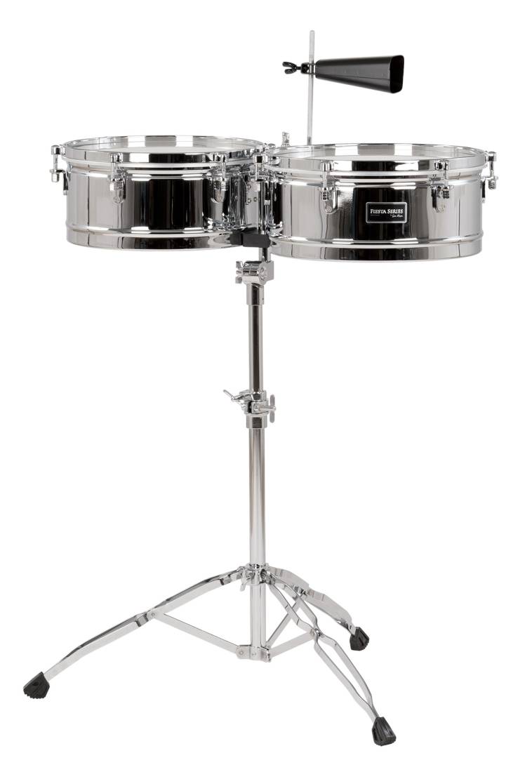 Fiesta 14&15\'\' Timbales Set with Stand - Chrome
