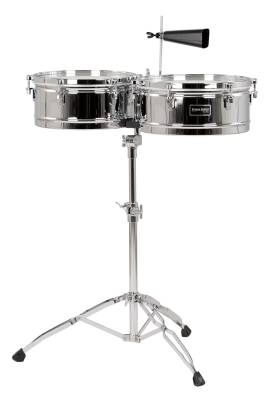 Gon Bops - Fiesta 14&15 Timbales Set with Stand - Chrome