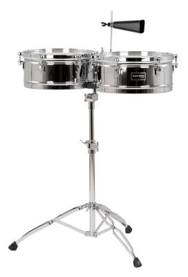 Gon Bops - Fiesta 14&15 Timbales Set with Stand - Chrome