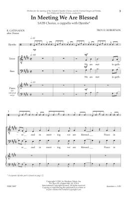 In Meeting We Are Blessed - Gatsnahos/Robertson - SATB