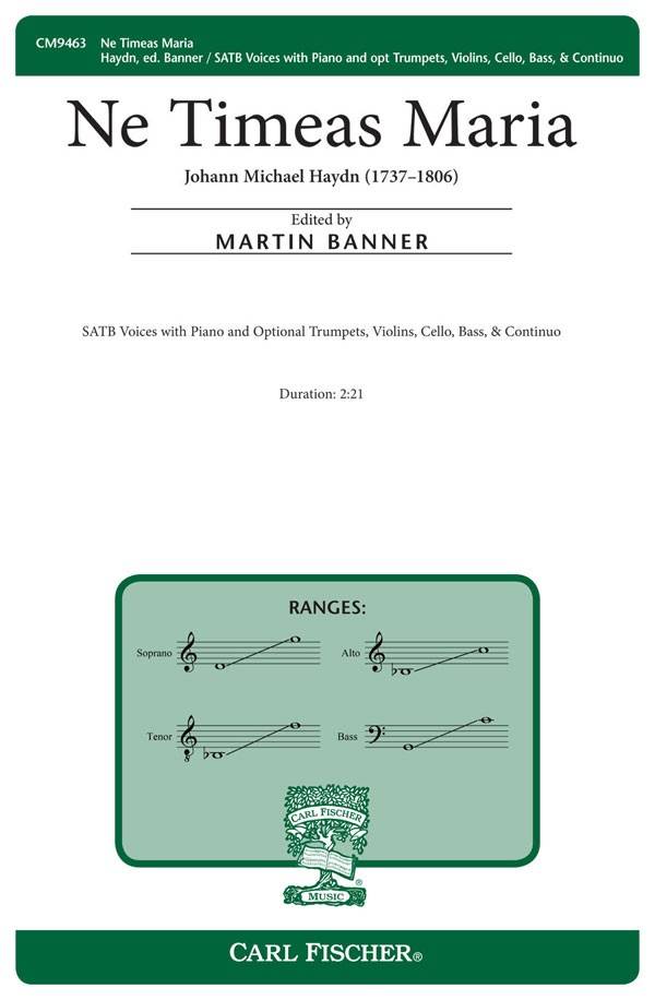 Ne Timeas Maria - Haydn/Banner - SATB