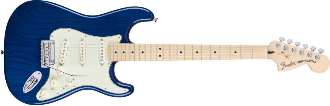 Deluxe Stratocaster, Maple Neck, Sapphire Blue Transparent