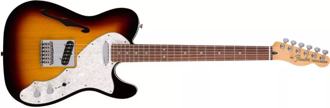 Deluxe Telecaster Thinline, Rosewood Fingerboard, 3-Tone Sunburst