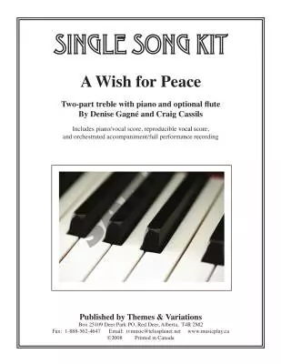 A Wish For Peace Single Song Kit - 2pt/Piano - Book/CD