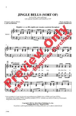 Jingle Bells (Sort Of) - Pierpont/Althouse - SATB