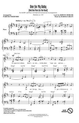 One for My Baby (and One More for the Road) - Arlen/Mercer/Rutherford - SATB