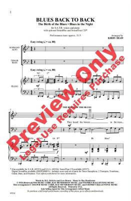 Blues Back to Back - Shaw - SATB