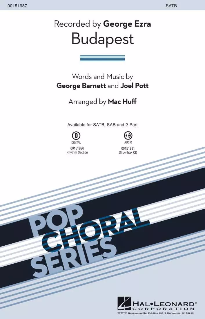 Budapest - Barnett/Pott/Huff - SATB