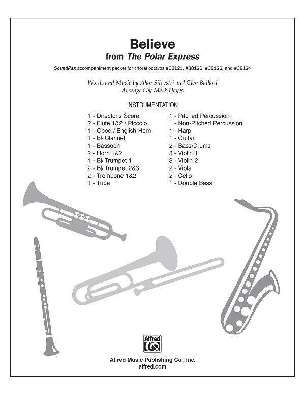 Believe (from The Polar Express) - Silvestri/Ballard/Hayes - SoundPax Instrumental Accompaniment