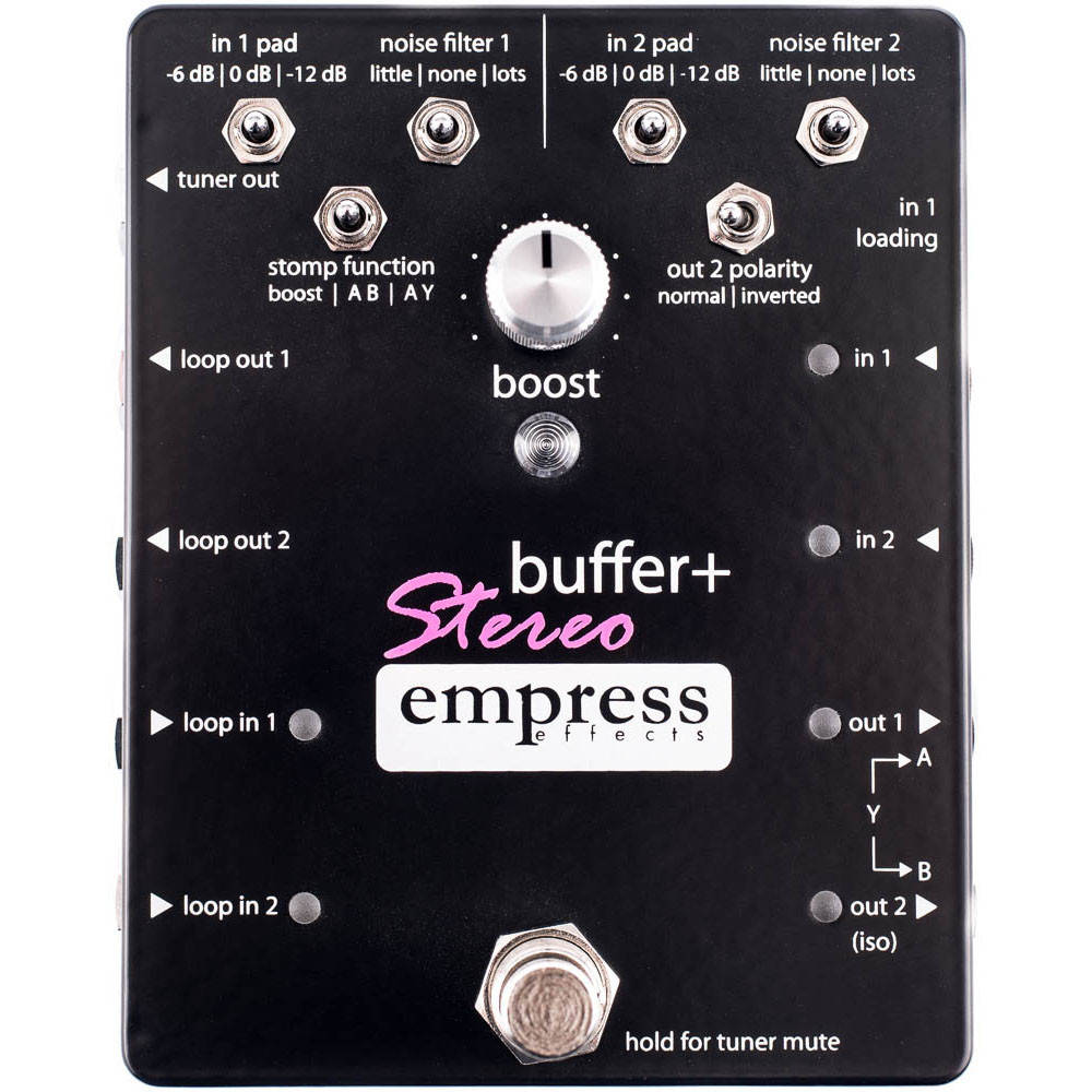 Buffer+ Stereo Guitar Pedal with Boost/Filter