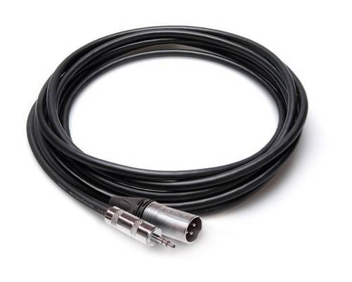 Camcorder Microphone Cable, 3.5 mm TRS to Neutrik XLR3M - 15ft
