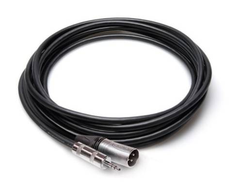Hosa - Camcorder Microphone Cable, 3.5 mm TRS to Neutrik XLR3M - 15ft