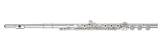 Amadeus Flutes - Sterling Silver Flute, 14k Riser, Offset G, B Footjoint, Open Hole