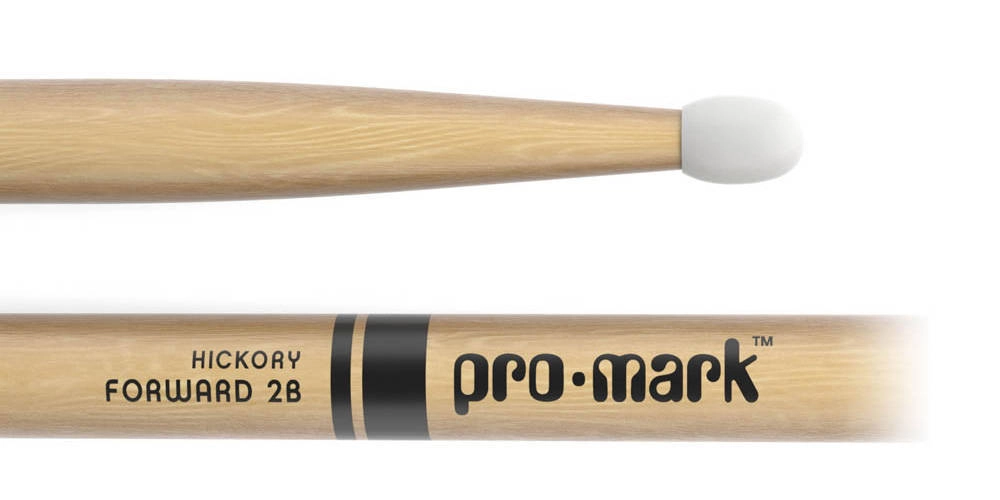 Hickory 2B Nylon Tip Drumstick