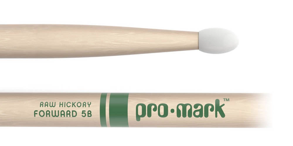 Hickory 5B \'\'The Natural\'\' Nylon Tip Drumstick