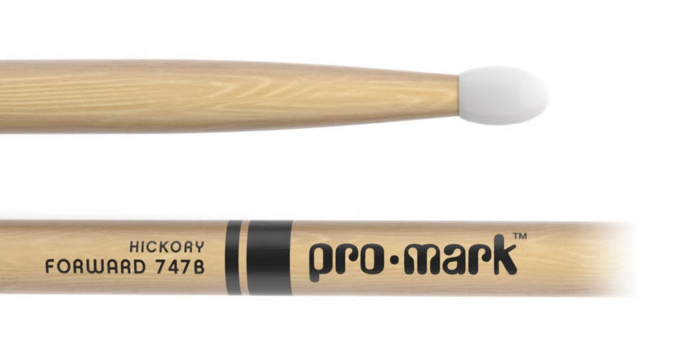 Hickory 747B \'\'Super Rock\'\' Nylon Tip Drumstick