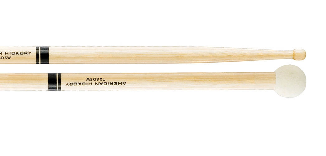 Hickory SD5 Light Multi Percussion Stick, Wood Tip, Felt Butt