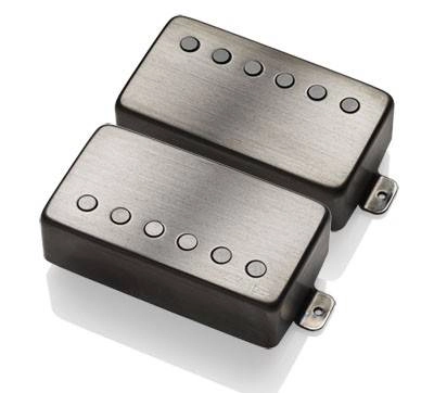 57/66 Humbucker Pickup Set - Brushed Black Chrome